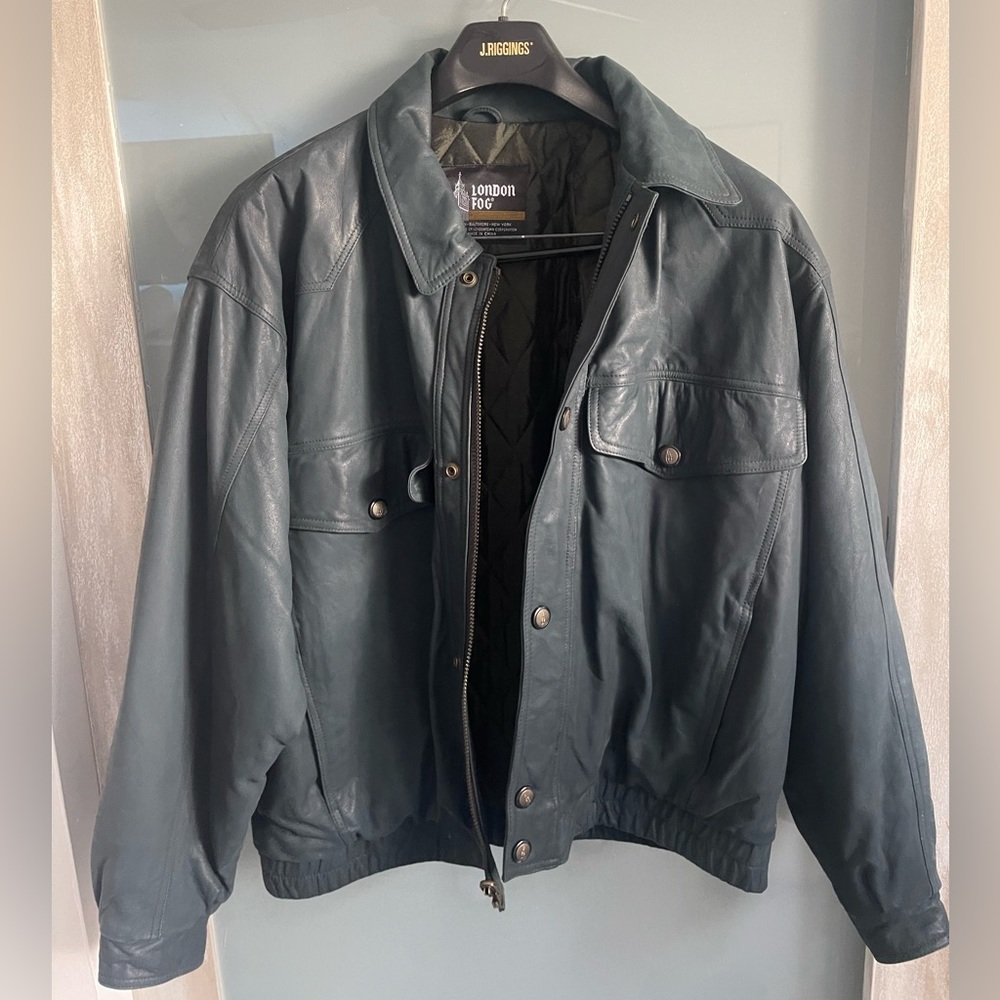 London Fog Leather Jacket Vintage